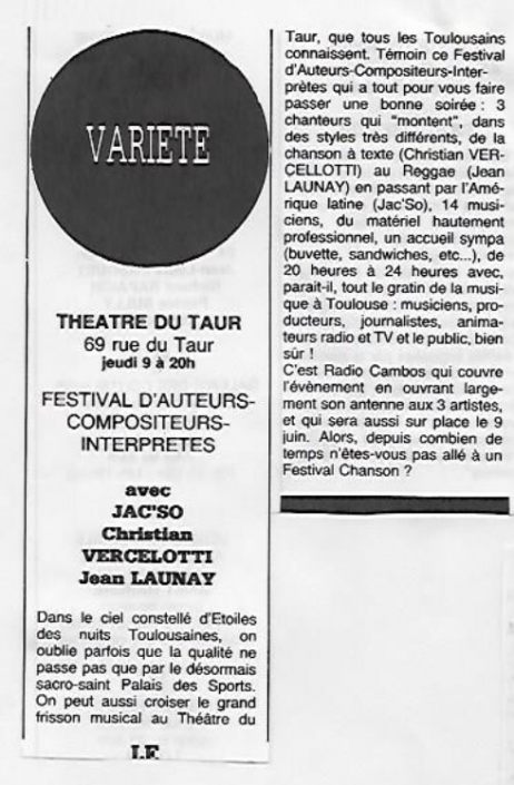 Dépêche du Midi 6 Juin 1985